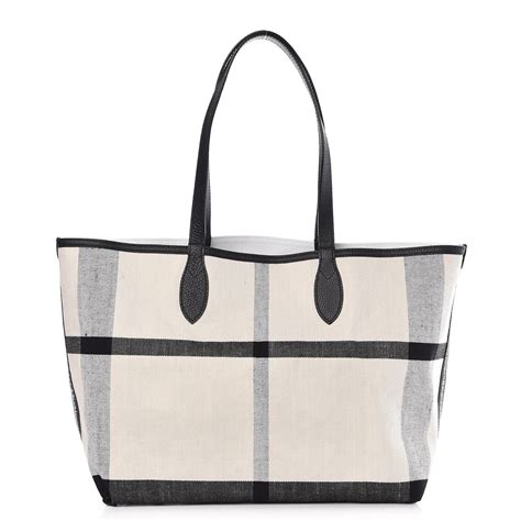 burberry reversible doodle tote|BURBERRY Coated Canvas Medium Reversible Doodle Tote .